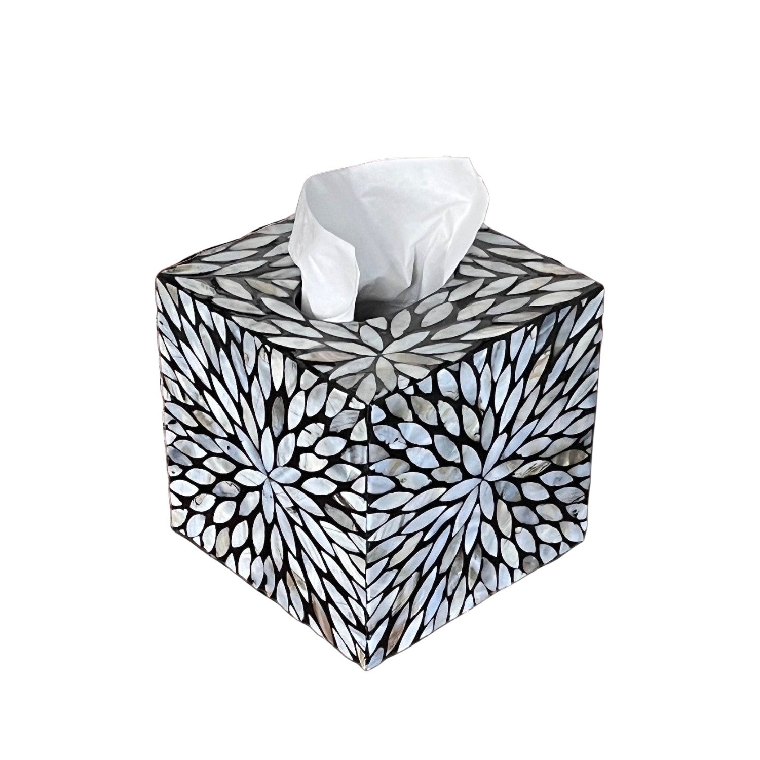Handcrafted Mother Of Pearl Tissue Box 1