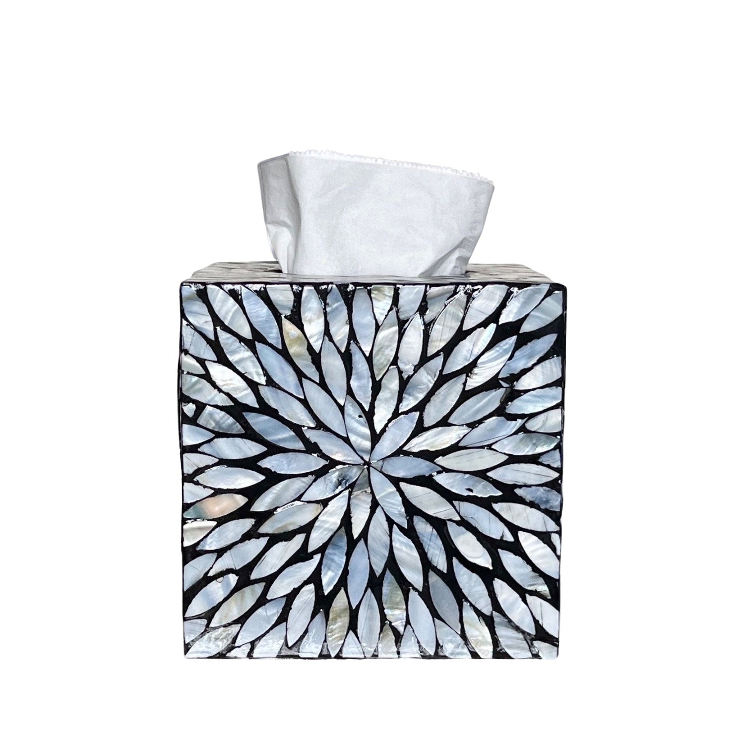 Handcrafted Mother Of Pearl Tissue Box 1