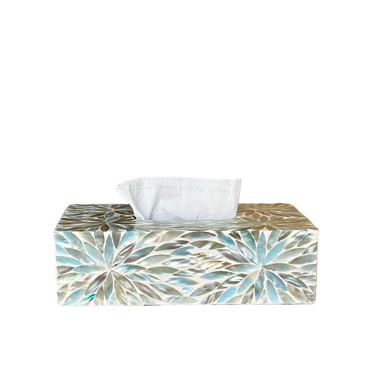 Handcrafted Mother Of Pearl Tissue Box 3