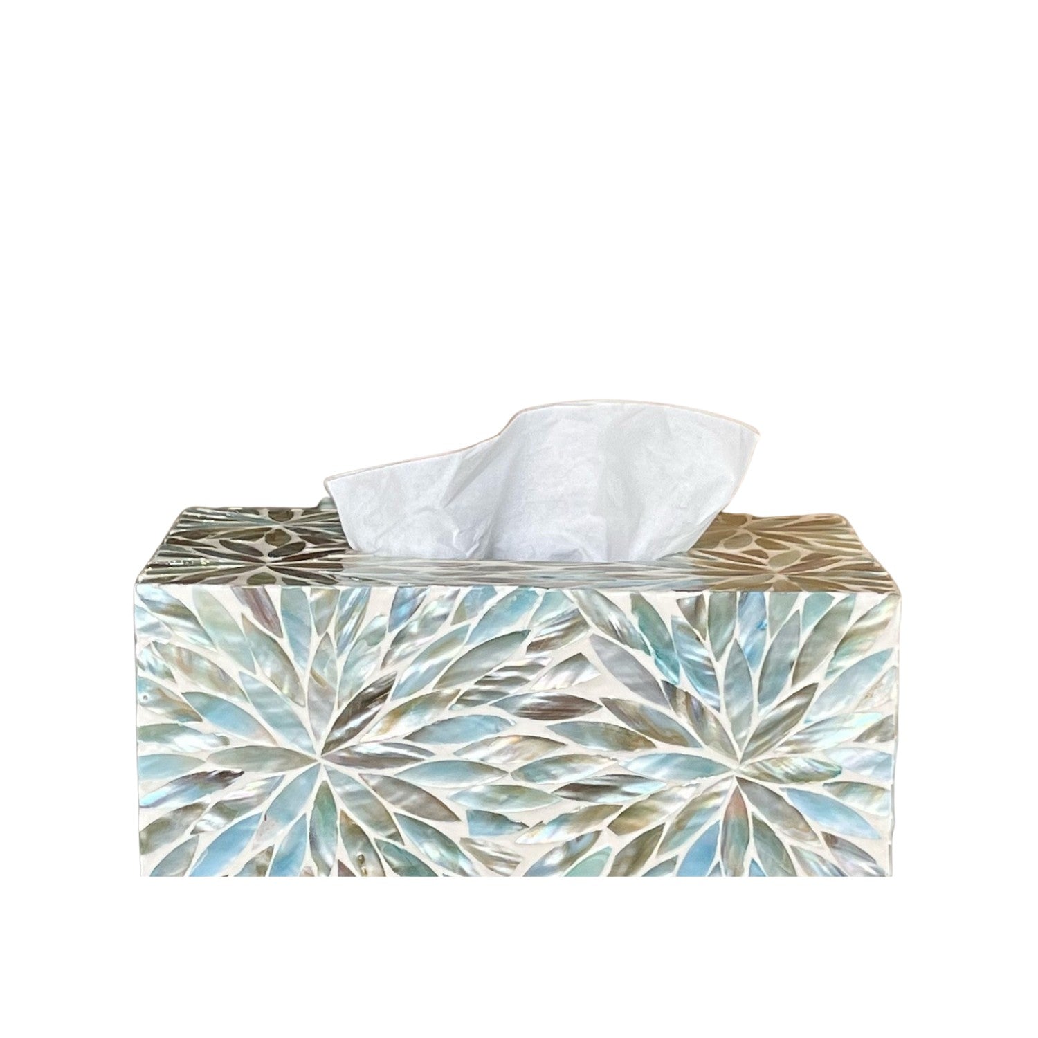 Handcrafted Mother Of Pearl Tissue Box 3