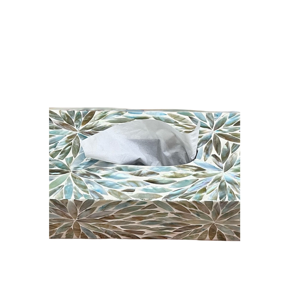 Handcrafted Mother Of Pearl Tissue Box