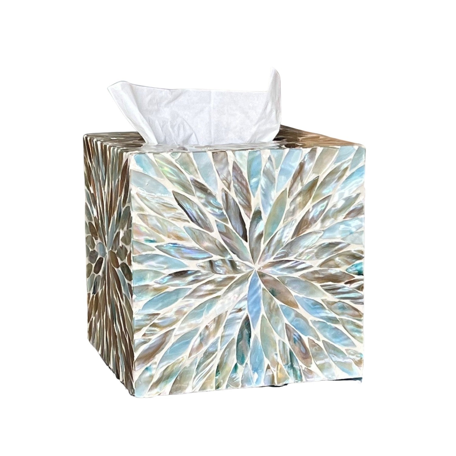 Handcrafted Mother Of Pearl Tissue Box