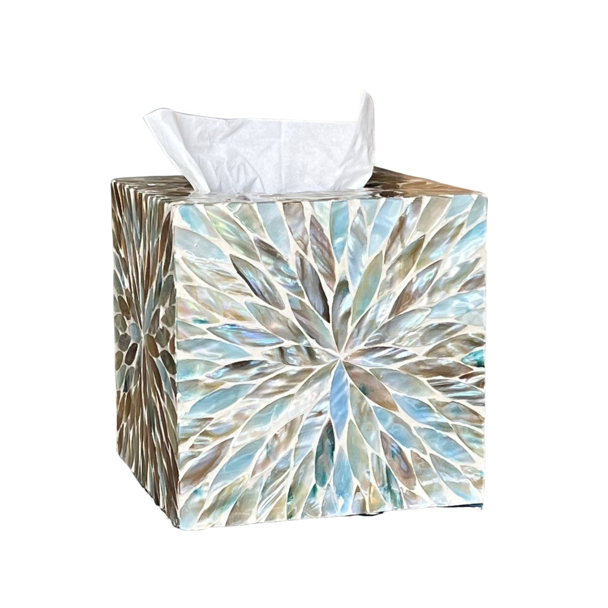 Handcrafted Mother Of Pearl Tissue Box