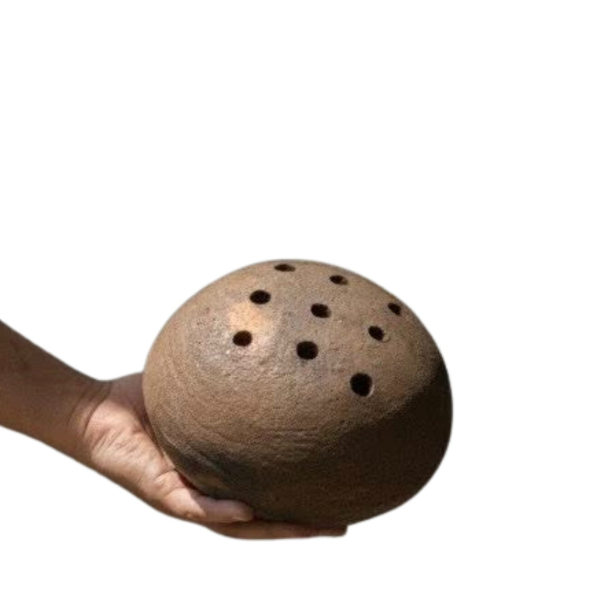 Handcrafted Nine-Hole Ceramic Vase