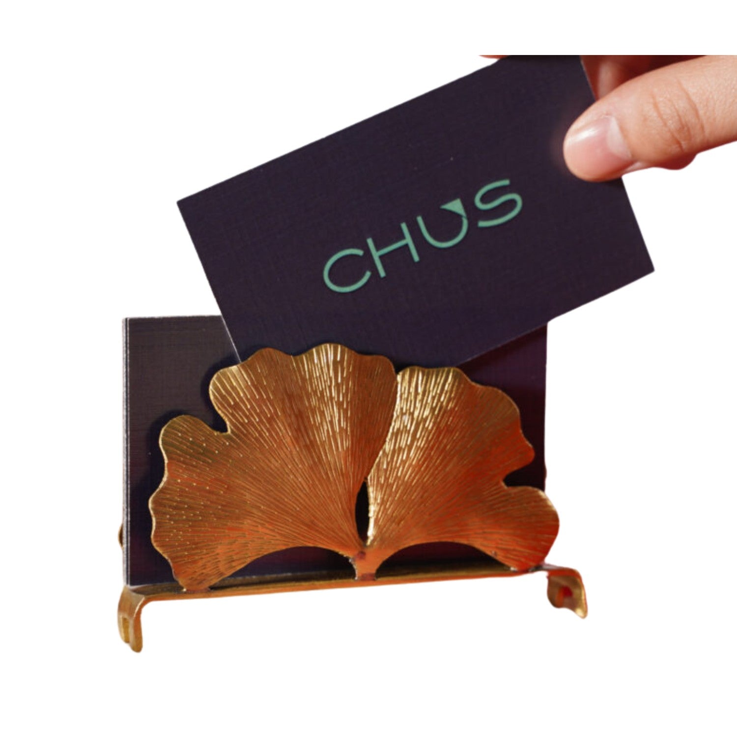 Handcrafted Pure Brass Business Card Holder 1