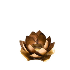 Handcrafted  Pure Brass Lotus Flower Candle Holder