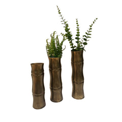 Handcrafted Pure Copper Bamboo Tube Vase