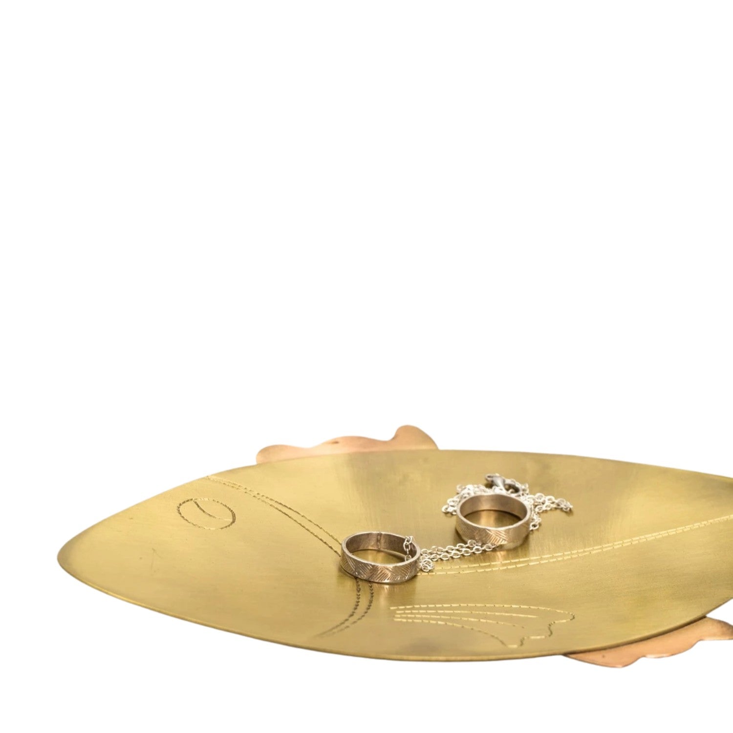 Handcrafted Pure Copper Fish-Shaped Plate