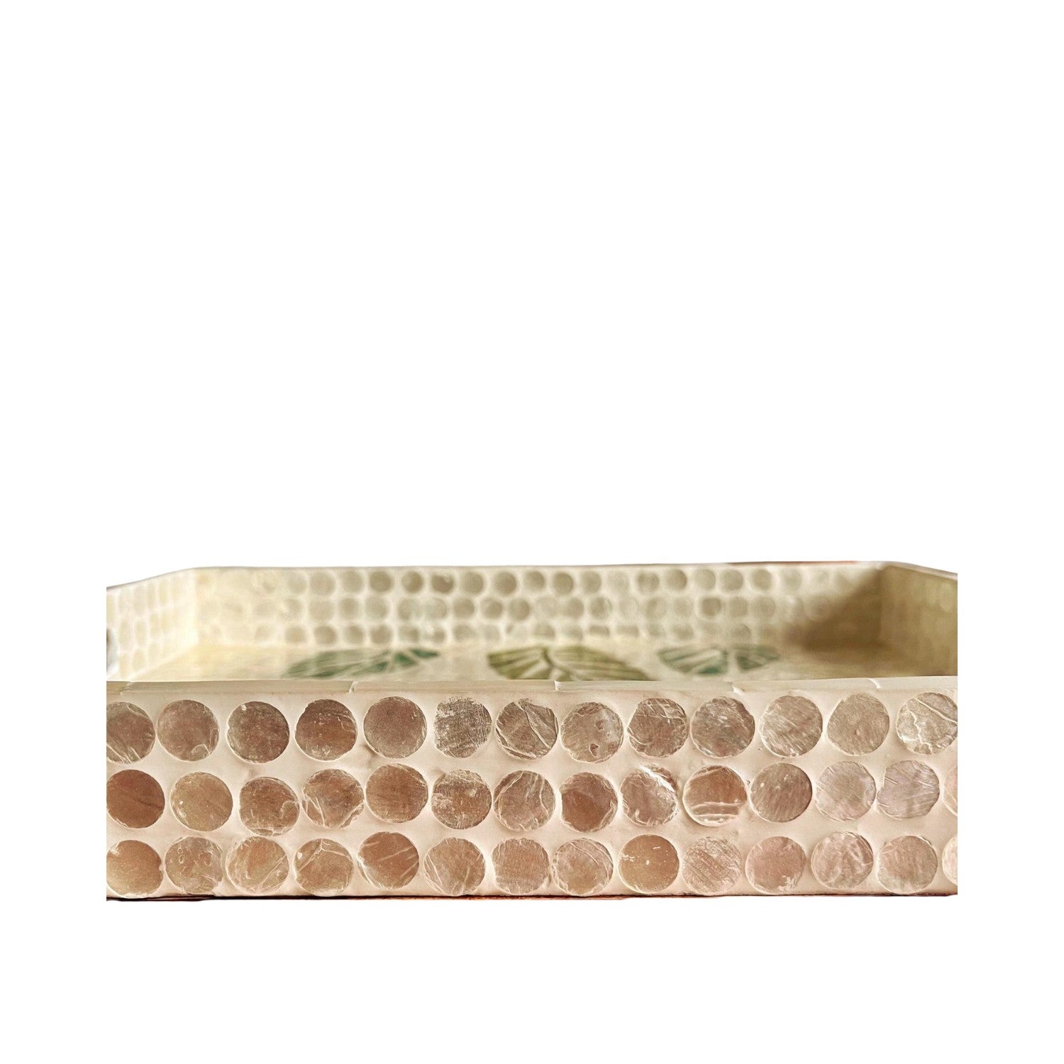 Handcrafted Rectangular Tray With Mother Of Pearl Inlay 5