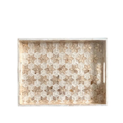 Handcrafted Rectangular Tray With Mother Of Pearl Inlay 6