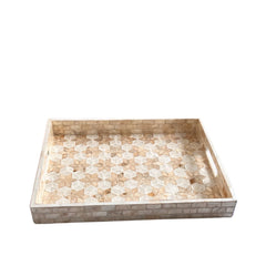 Handcrafted Rectangular Tray With Mother Of Pearl Inlay 6