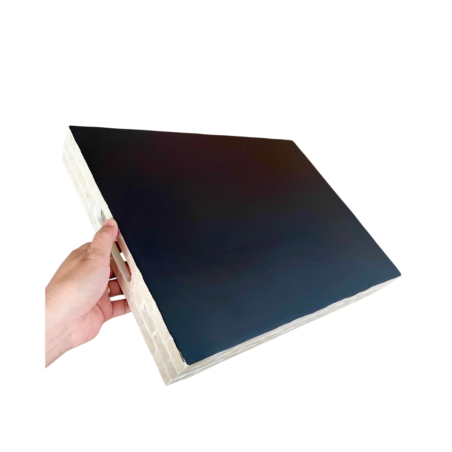 Handcrafted Rectangular Tray With Mother Of Pearl Inlay 8