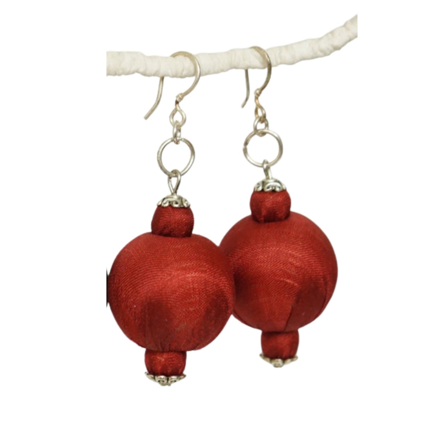 100% Handmade Silk Earrings