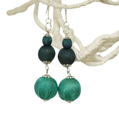 100% Handmade Silk Earrings