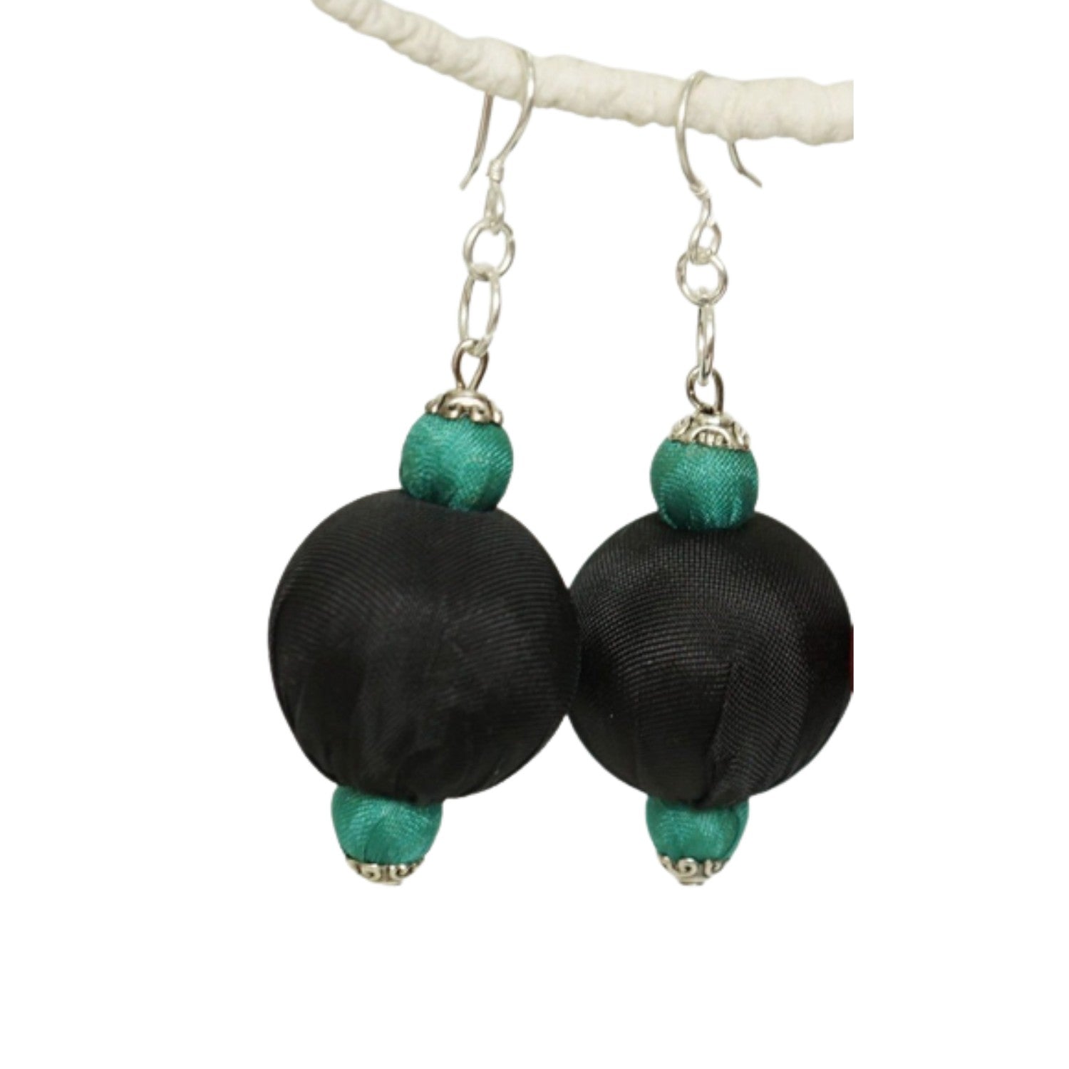 100% Handmade Silk Earrings