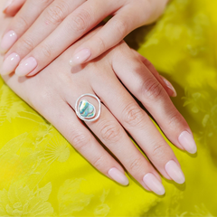 Handmade Mother Of Pearl Silver Ring