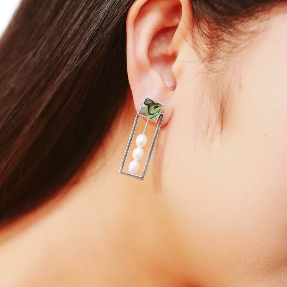 Handmade Silver Beach Earrings