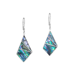 Handmade Silver Triangle Necklace & Earrings