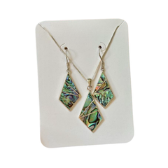 Handmade Silver Triangle Necklace & Earrings