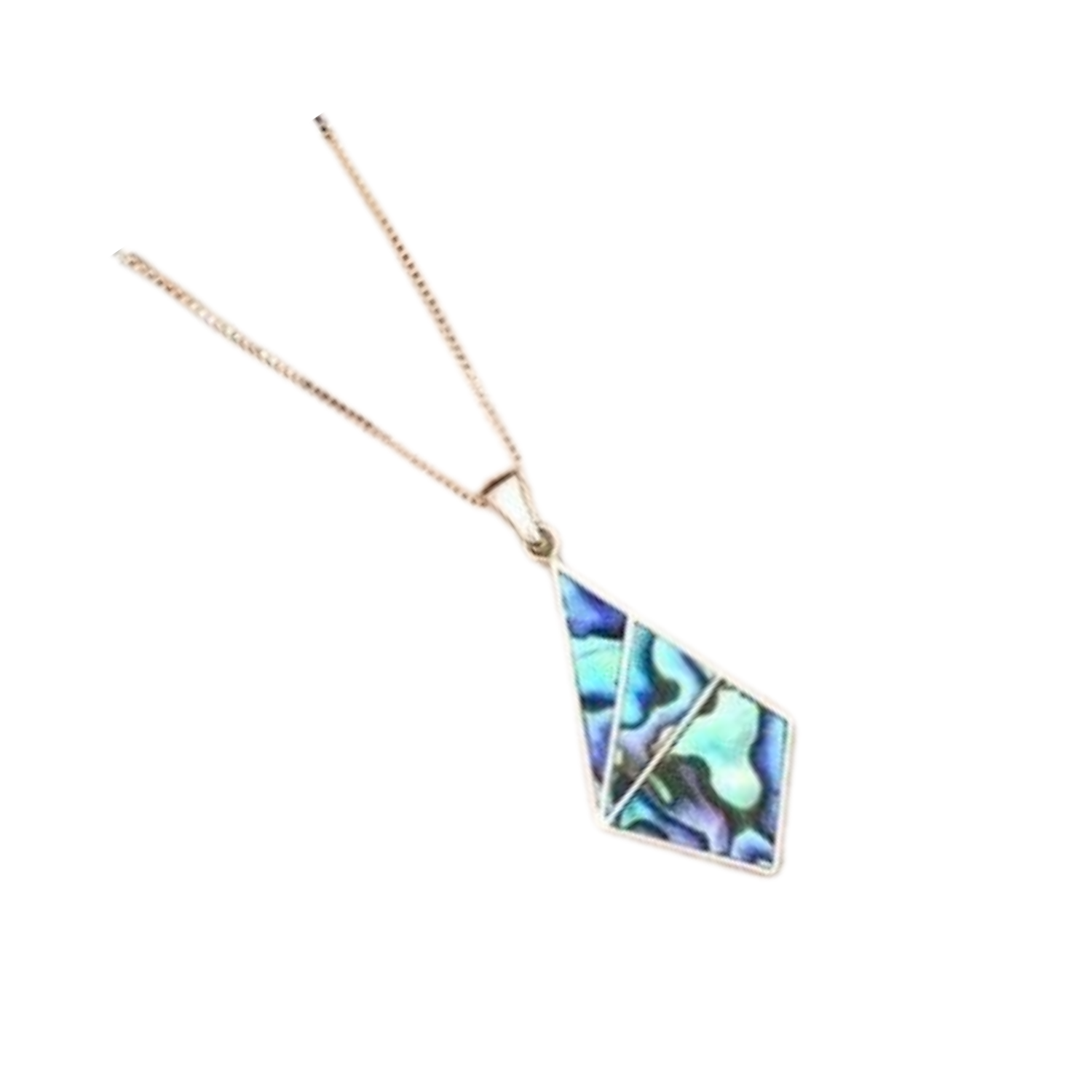 Handmade Silver Triangle Necklace & Earrings