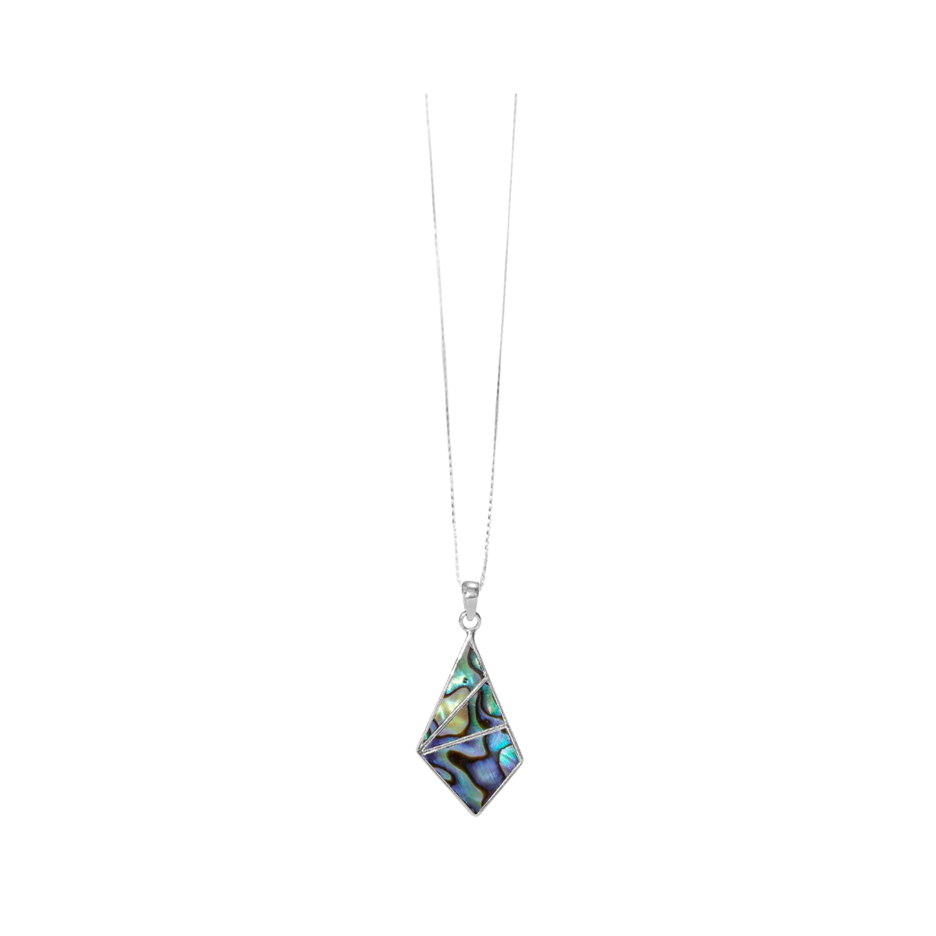 Handmade Silver Triangle Necklace & Earrings