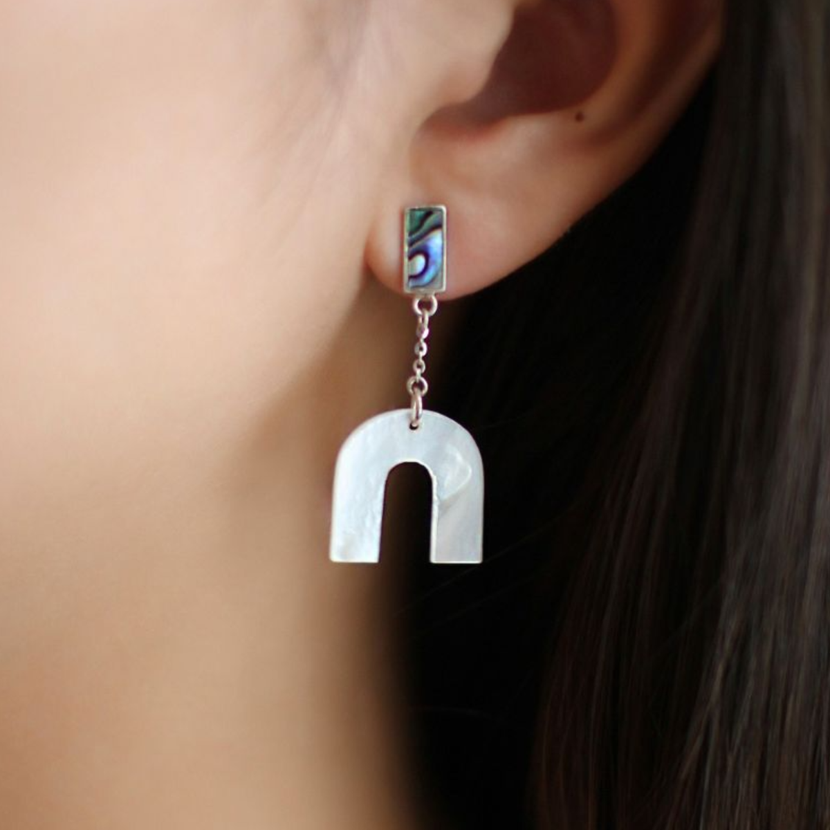 Handmade Tide Silver Earrings