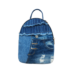 Handmade Upcycled Denim Backpack 1