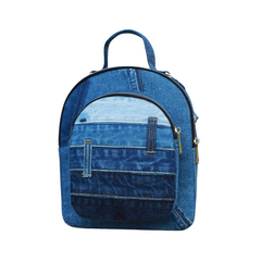 Handmade Upcycled Denim Backpack 1