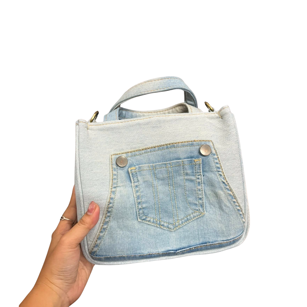 Handmade Upcycled Denim Bag 2
