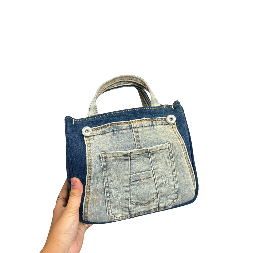 Handmade Upcycled Denim Bag 2