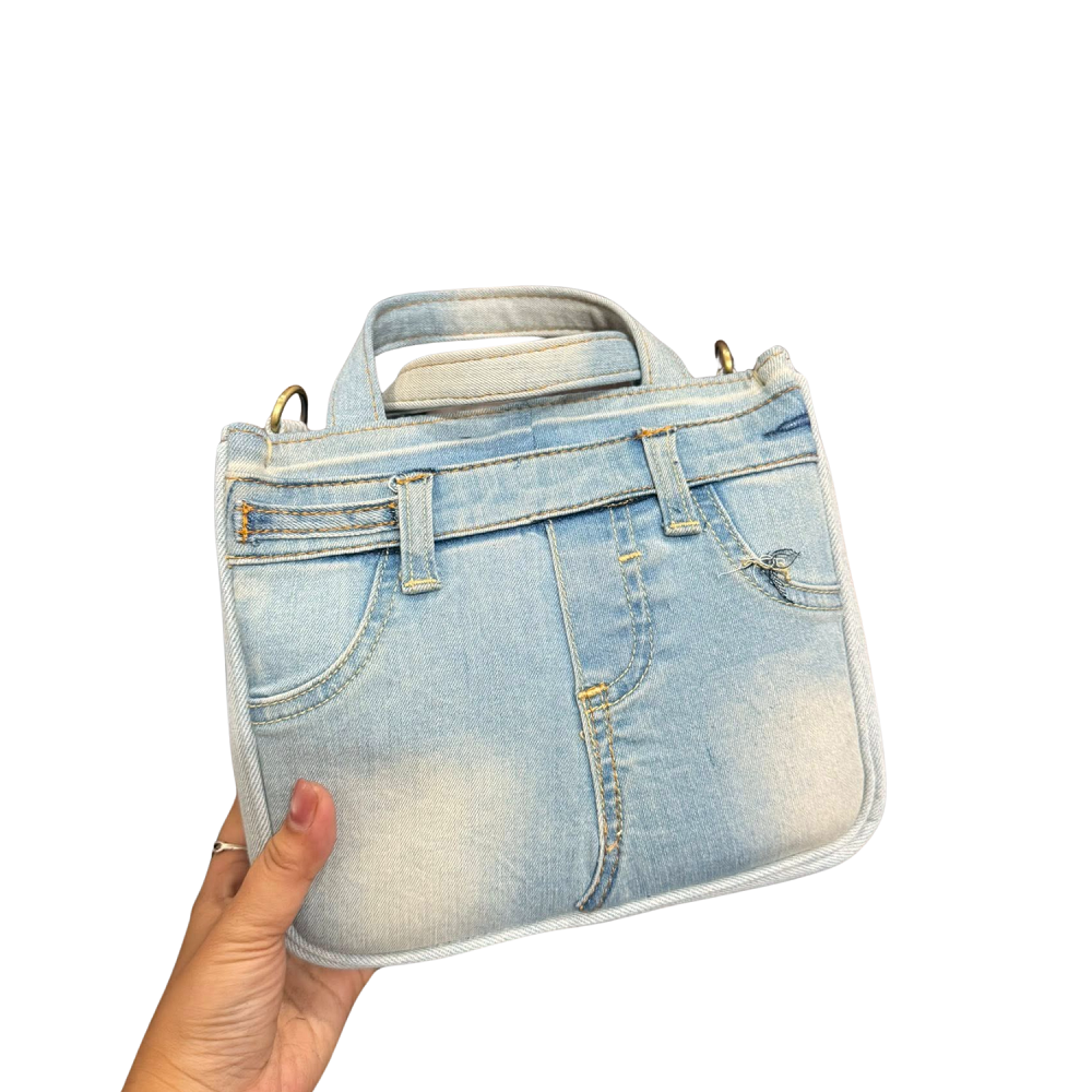 Handmade Upcycled Denim Bag 1