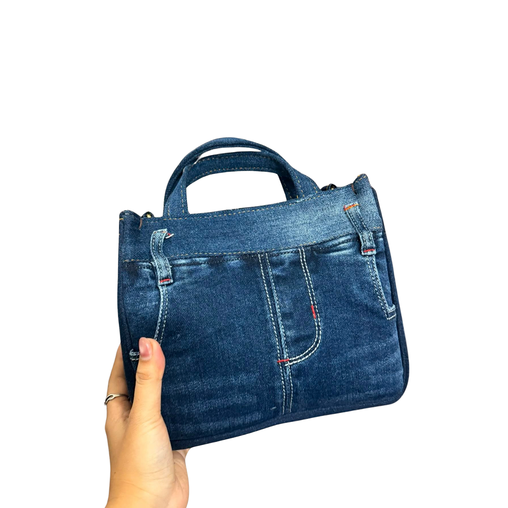 Handmade Upcycled Denim Bag 2