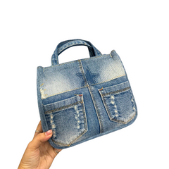 Handmade Upcycled Denim Bag 1
