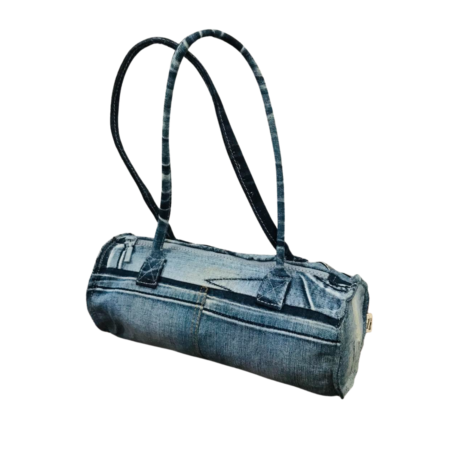 Handmade Upcycled Denim Baguette Bag