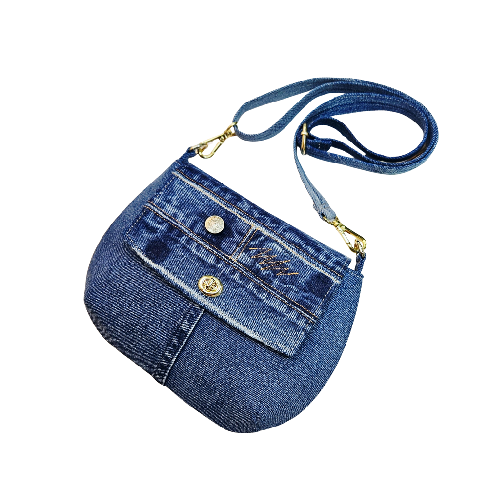 Handmade Upcycled Denim  Box Bag