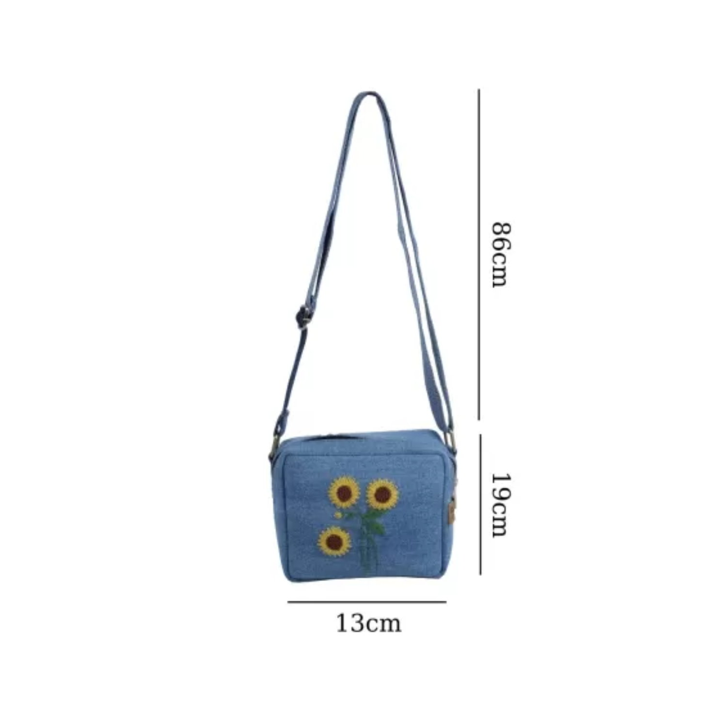 Handmade Upcycled Denim Boxy Crossbody Bag