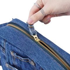 Handmade Upcycled Denim Boxy Fanny Pack