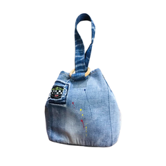 Handmade Upcycled Denim  Bucket bag 1