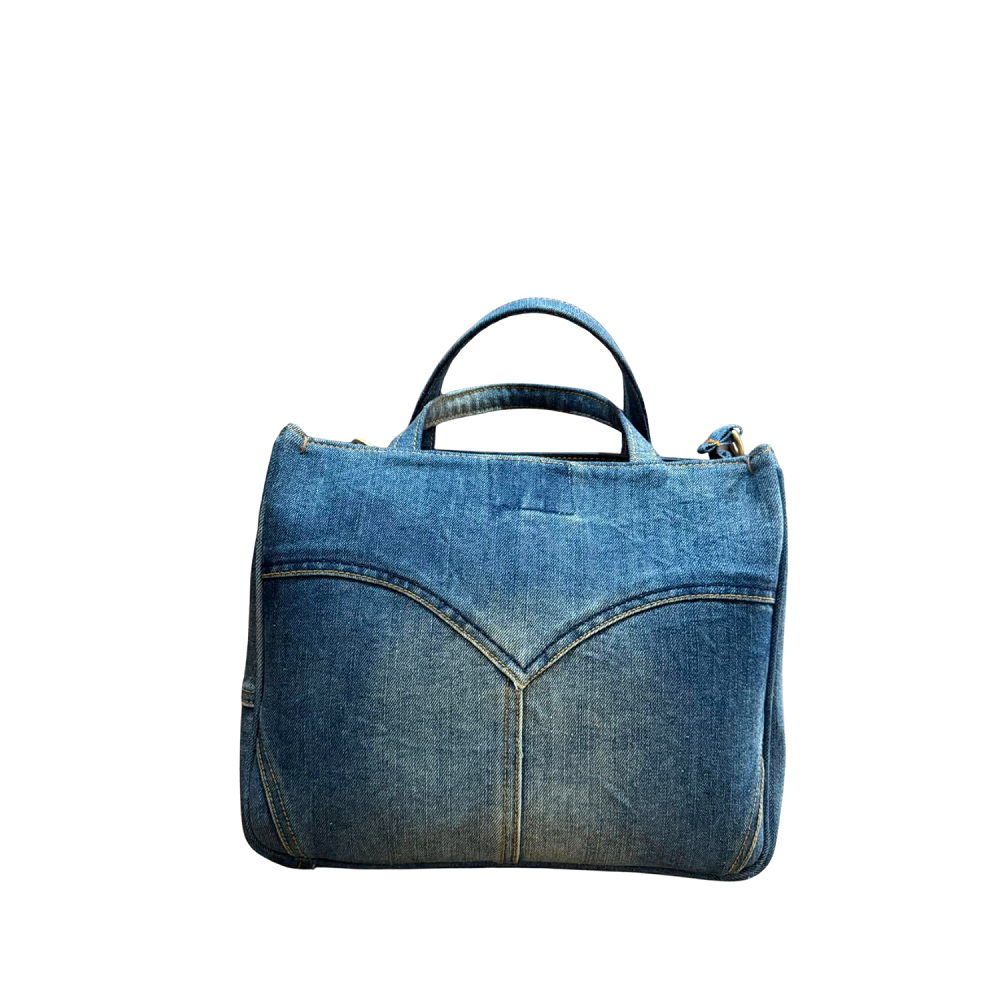 Handmade Upcycled Denim Crossbody Bag