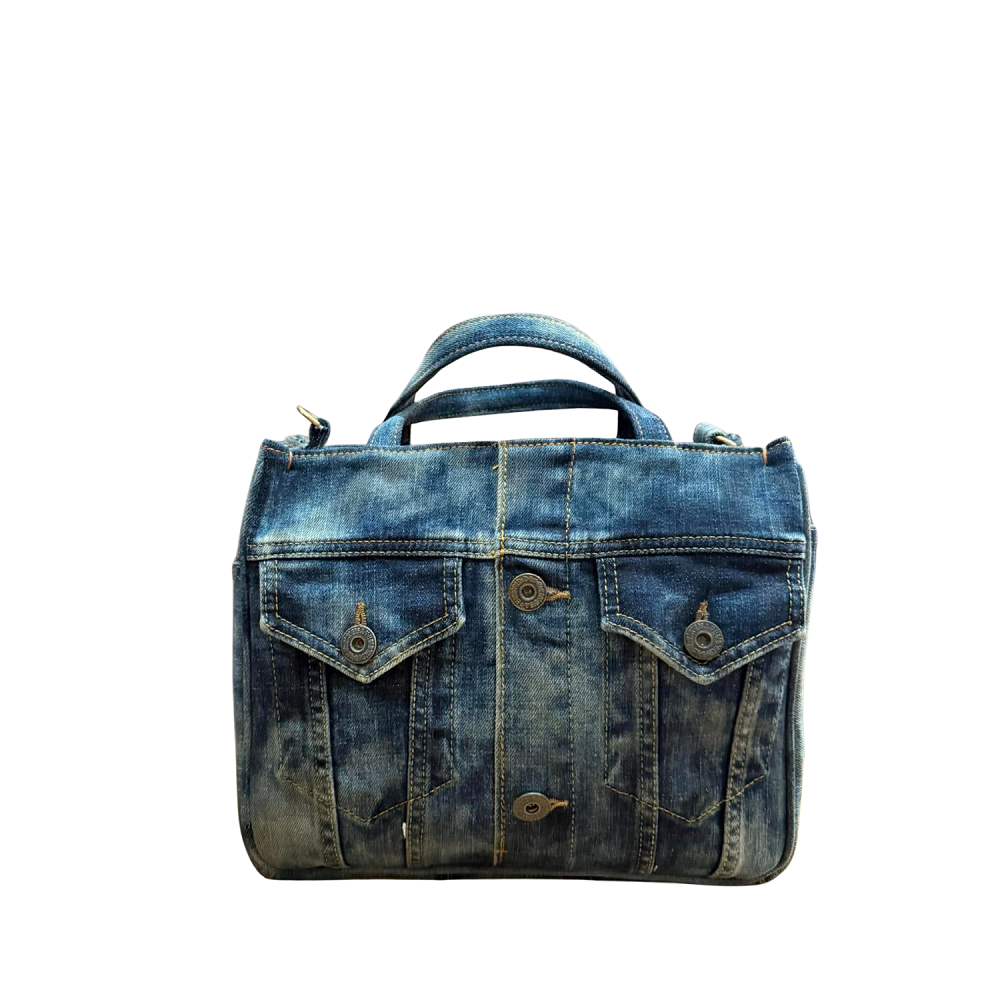 Handmade Upcycled Denim Crossbody Bag