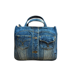 Handmade Upcycled Denim Crossbody Bag