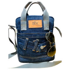 Handmade Upcycled Denim Crossbody Bag