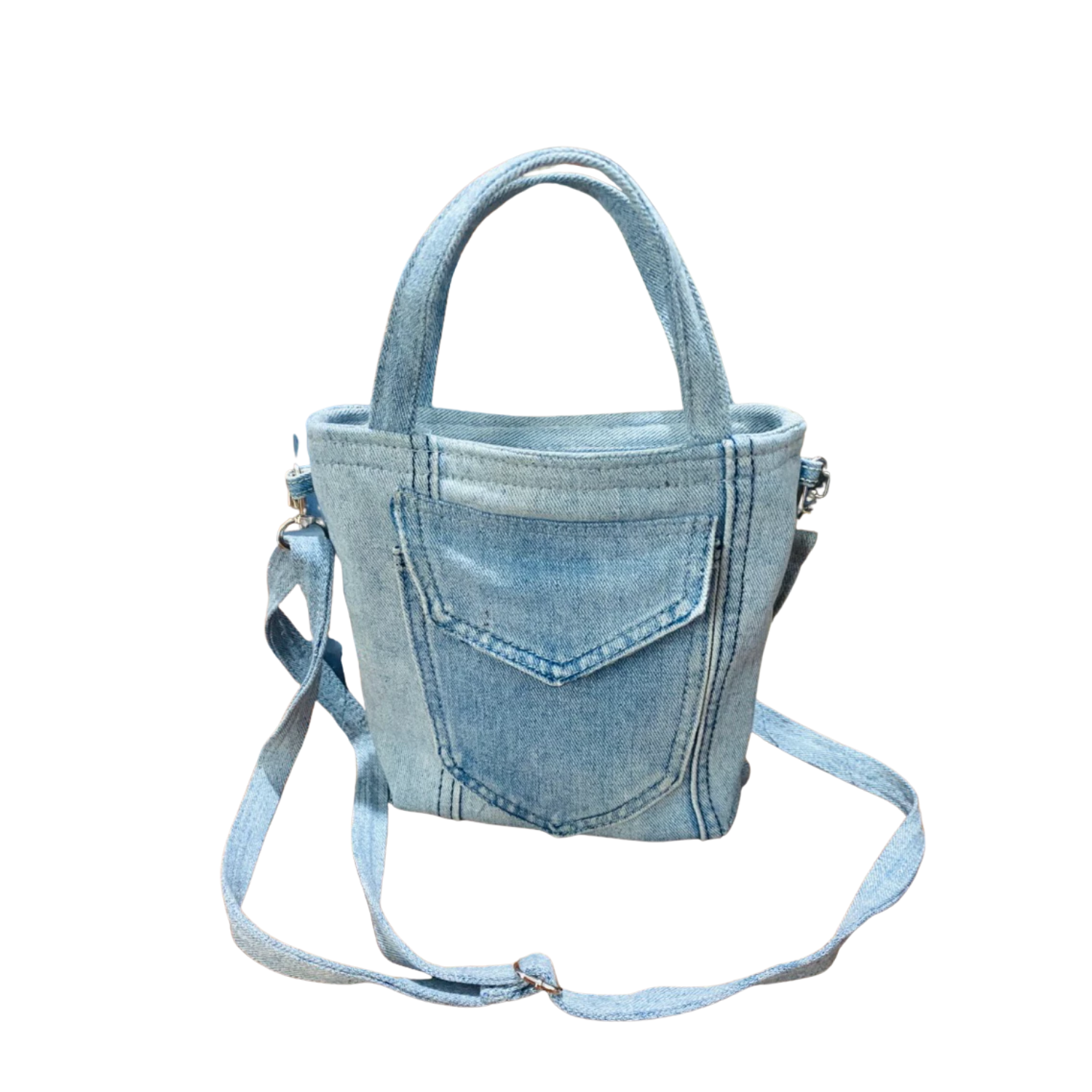 Handmade Upcycled Denim Crossbody Bag