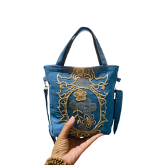 Handmade Upcycled Denim Crossbody Bag