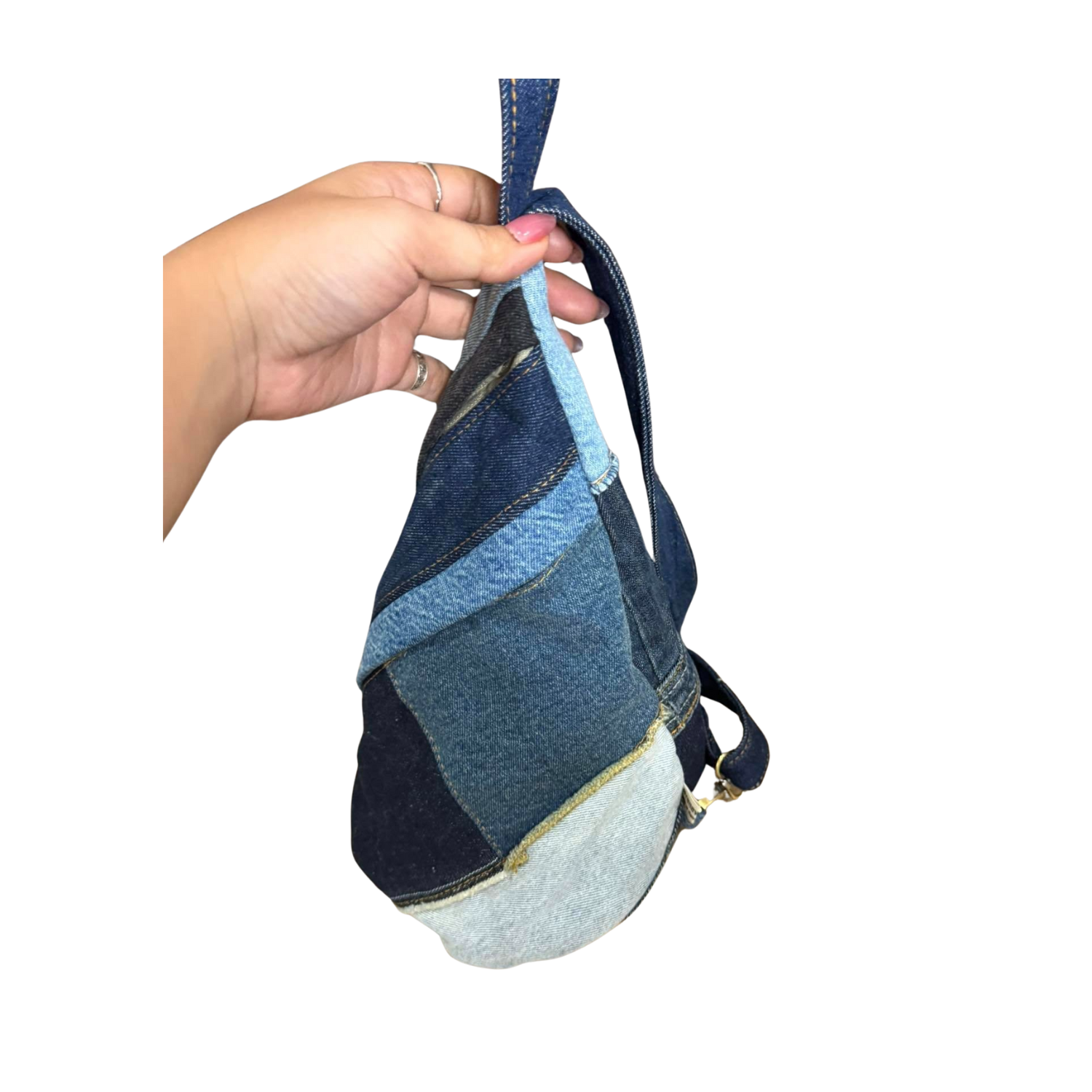 Handmade Upcycled Denim Crossbody Bag 2