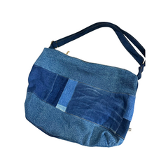 Handmade Upcycled Denim Crossbody Bag