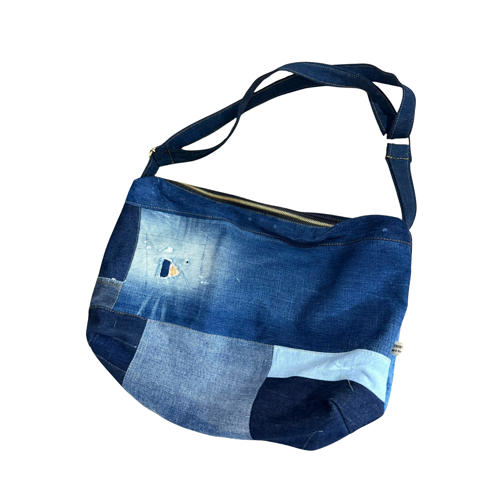 Handmade Upcycled Denim Crossbody Bag