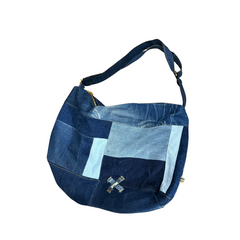 Handmade Upcycled Denim Crossbody Bag