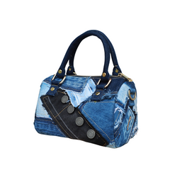 Handmade Upcycled Denim Drum Bag