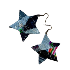 Handmade Upcycled Denim Earring 2